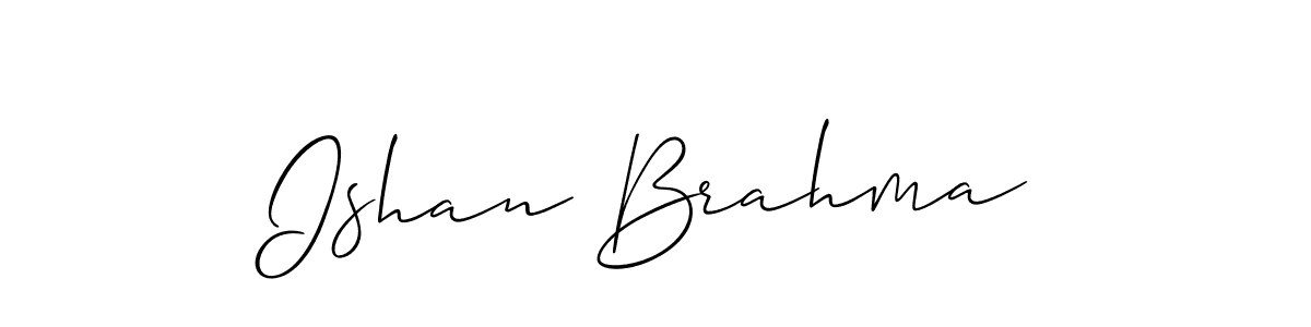 Design your own signature with our free online signature maker. With this signature software, you can create a handwritten (Allison_Script) signature for name Ishan Brahma. Ishan Brahma signature style 2 images and pictures png