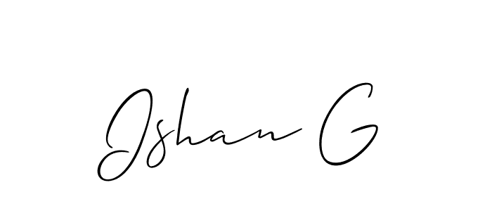 Make a beautiful signature design for name Ishan G. Use this online signature maker to create a handwritten signature for free. Ishan G signature style 2 images and pictures png