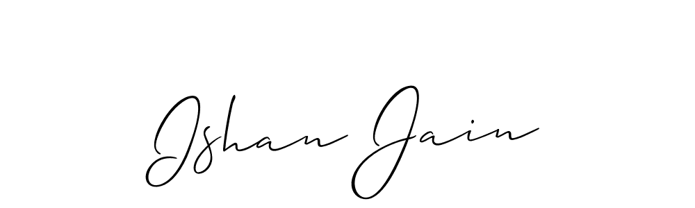 How to make Ishan Jain name signature. Use Allison_Script style for creating short signs online. This is the latest handwritten sign. Ishan Jain signature style 2 images and pictures png