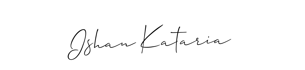 It looks lik you need a new signature style for name Ishan Kataria. Design unique handwritten (Allison_Script) signature with our free signature maker in just a few clicks. Ishan Kataria signature style 2 images and pictures png