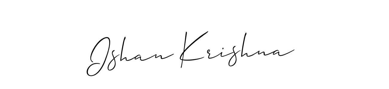 if you are searching for the best signature style for your name Ishan Krishna. so please give up your signature search. here we have designed multiple signature styles  using Allison_Script. Ishan Krishna signature style 2 images and pictures png