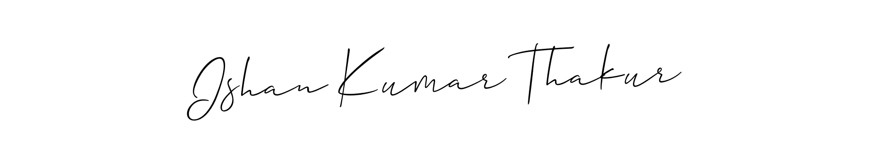 How to make Ishan Kumar Thakur name signature. Use Allison_Script style for creating short signs online. This is the latest handwritten sign. Ishan Kumar Thakur signature style 2 images and pictures png