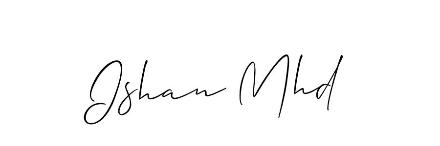 How to make Ishan Mhd name signature. Use Allison_Script style for creating short signs online. This is the latest handwritten sign. Ishan Mhd signature style 2 images and pictures png