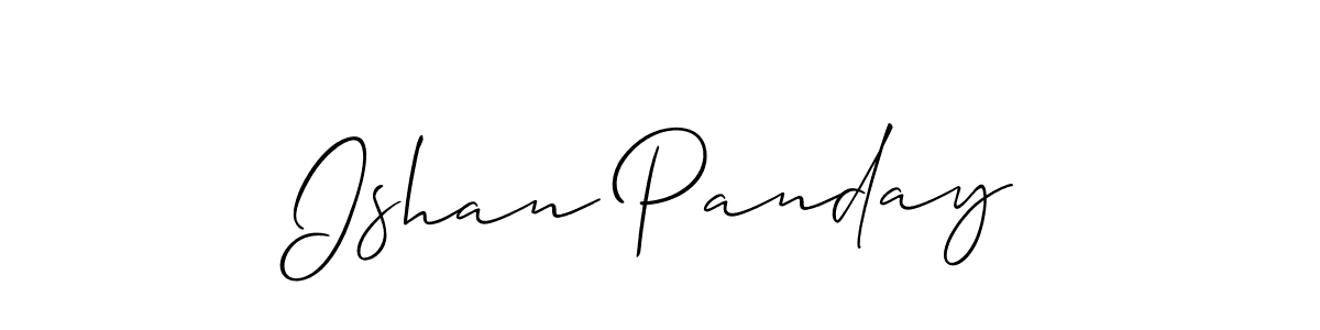 This is the best signature style for the Ishan Panday name. Also you like these signature font (Allison_Script). Mix name signature. Ishan Panday signature style 2 images and pictures png