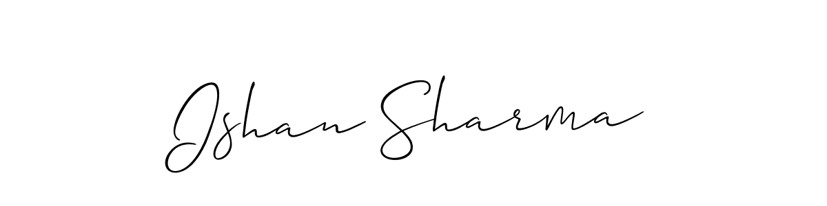 Create a beautiful signature design for name Ishan Sharma. With this signature (Allison_Script) fonts, you can make a handwritten signature for free. Ishan Sharma signature style 2 images and pictures png