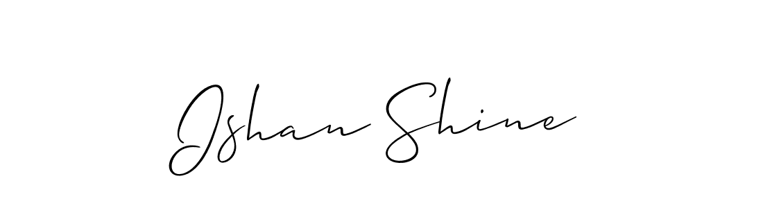 How to make Ishan Shine name signature. Use Allison_Script style for creating short signs online. This is the latest handwritten sign. Ishan Shine signature style 2 images and pictures png