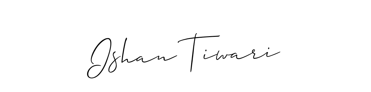 Create a beautiful signature design for name Ishan Tiwari. With this signature (Allison_Script) fonts, you can make a handwritten signature for free. Ishan Tiwari signature style 2 images and pictures png