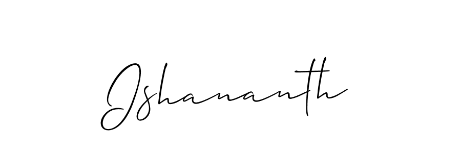 How to make Ishananth signature? Allison_Script is a professional autograph style. Create handwritten signature for Ishananth name. Ishananth signature style 2 images and pictures png