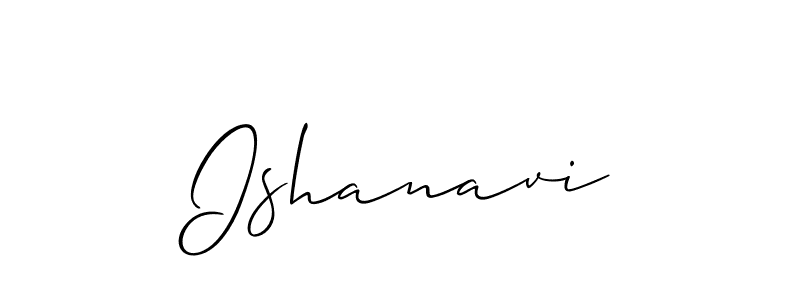 Best and Professional Signature Style for Ishanavi. Allison_Script Best Signature Style Collection. Ishanavi signature style 2 images and pictures png