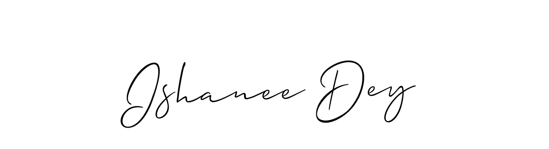 Allison_Script is a professional signature style that is perfect for those who want to add a touch of class to their signature. It is also a great choice for those who want to make their signature more unique. Get Ishanee Dey name to fancy signature for free. Ishanee Dey signature style 2 images and pictures png