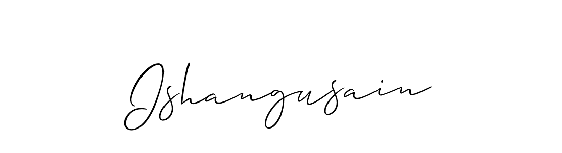 The best way (Allison_Script) to make a short signature is to pick only two or three words in your name. The name Ishangusain include a total of six letters. For converting this name. Ishangusain signature style 2 images and pictures png