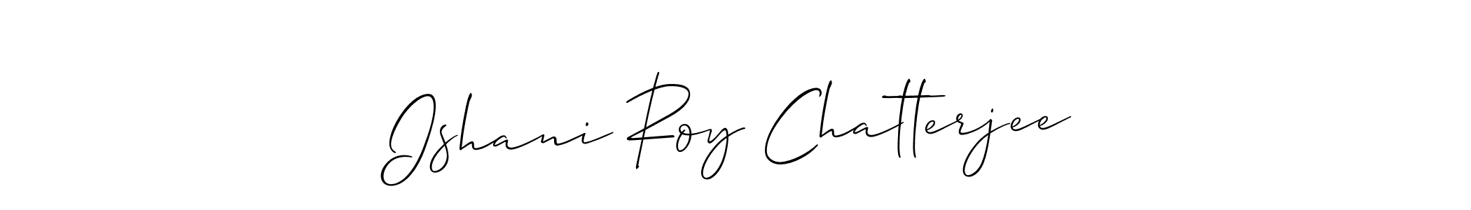 Create a beautiful signature design for name Ishani Roy Chatterjee. With this signature (Allison_Script) fonts, you can make a handwritten signature for free. Ishani Roy Chatterjee signature style 2 images and pictures png