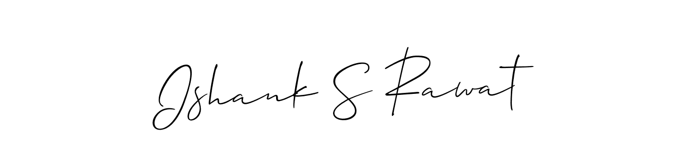 Also You can easily find your signature by using the search form. We will create Ishank S Rawat name handwritten signature images for you free of cost using Allison_Script sign style. Ishank S Rawat signature style 2 images and pictures png
