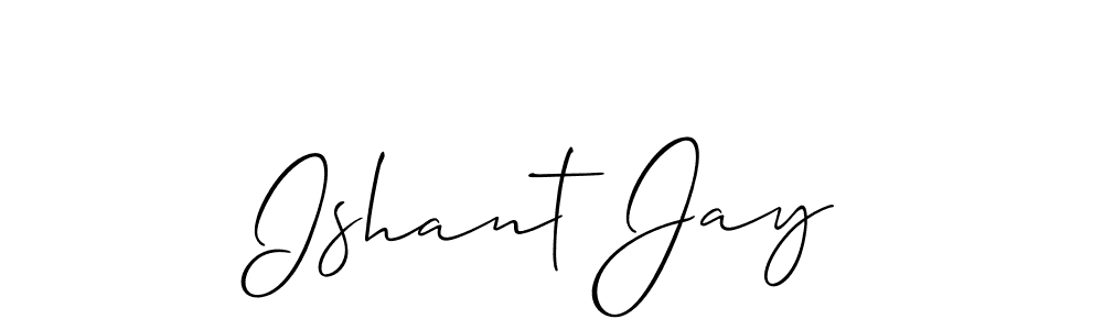 Also You can easily find your signature by using the search form. We will create Ishant Jay name handwritten signature images for you free of cost using Allison_Script sign style. Ishant Jay signature style 2 images and pictures png