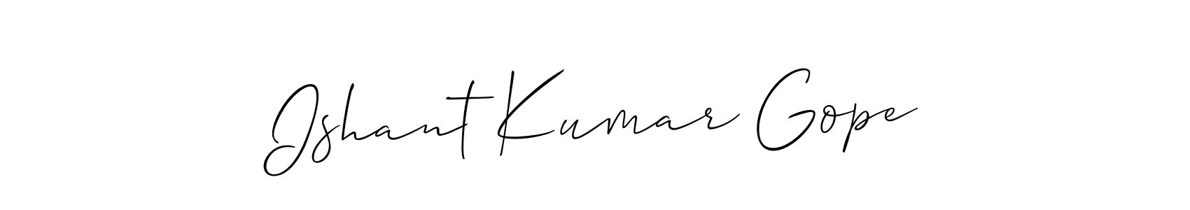 Once you've used our free online signature maker to create your best signature Allison_Script style, it's time to enjoy all of the benefits that Ishant Kumar Gope name signing documents. Ishant Kumar Gope signature style 2 images and pictures png