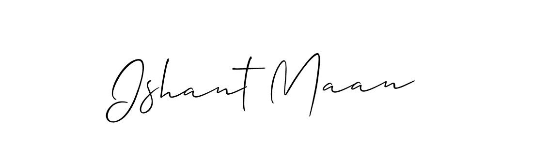 How to make Ishant Maan name signature. Use Allison_Script style for creating short signs online. This is the latest handwritten sign. Ishant Maan signature style 2 images and pictures png