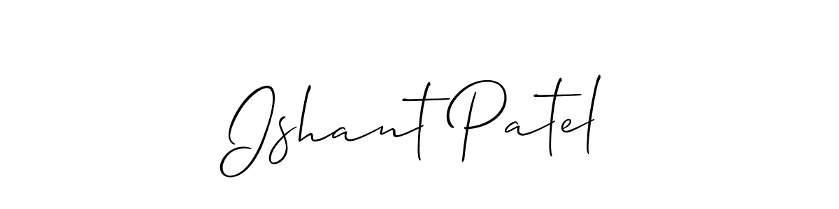 How to make Ishant Patel name signature. Use Allison_Script style for creating short signs online. This is the latest handwritten sign. Ishant Patel signature style 2 images and pictures png