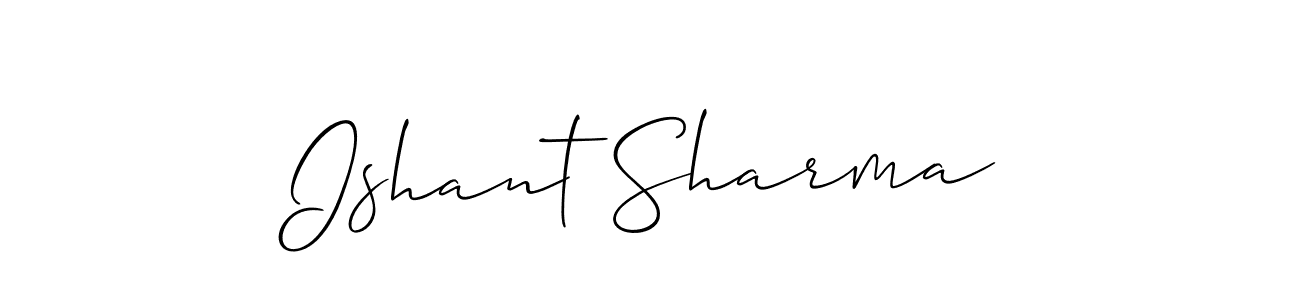Design your own signature with our free online signature maker. With this signature software, you can create a handwritten (Allison_Script) signature for name Ishant Sharma. Ishant Sharma signature style 2 images and pictures png