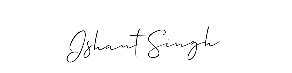 Allison_Script is a professional signature style that is perfect for those who want to add a touch of class to their signature. It is also a great choice for those who want to make their signature more unique. Get Ishant Singh name to fancy signature for free. Ishant Singh signature style 2 images and pictures png