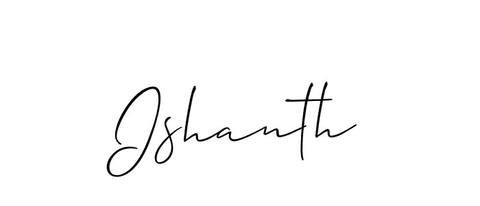 Best and Professional Signature Style for Ishanth. Allison_Script Best Signature Style Collection. Ishanth signature style 2 images and pictures png