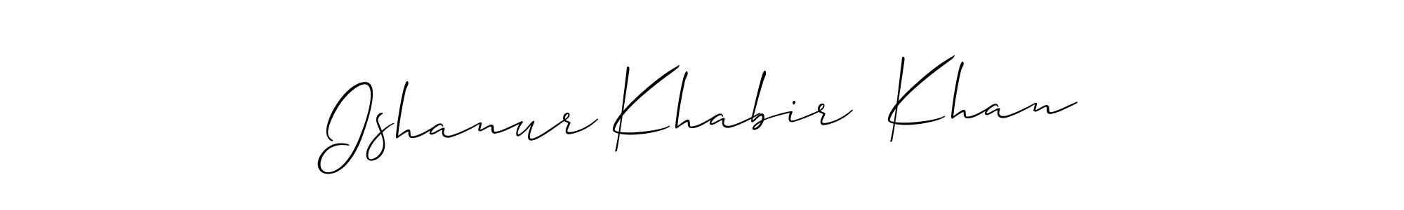 You can use this online signature creator to create a handwritten signature for the name Ishanur Khabir  Khan. This is the best online autograph maker. Ishanur Khabir  Khan signature style 2 images and pictures png