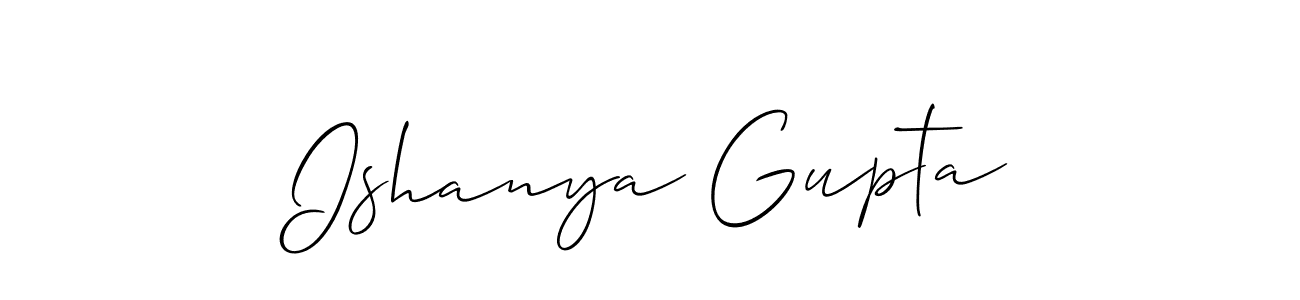 You should practise on your own different ways (Allison_Script) to write your name (Ishanya Gupta) in signature. don't let someone else do it for you. Ishanya Gupta signature style 2 images and pictures png