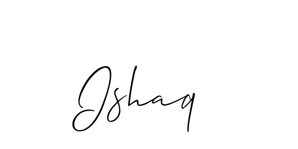 This is the best signature style for the Ishaq  name. Also you like these signature font (Allison_Script). Mix name signature. Ishaq  signature style 2 images and pictures png