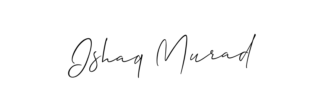 How to make Ishaq Murad name signature. Use Allison_Script style for creating short signs online. This is the latest handwritten sign. Ishaq Murad signature style 2 images and pictures png