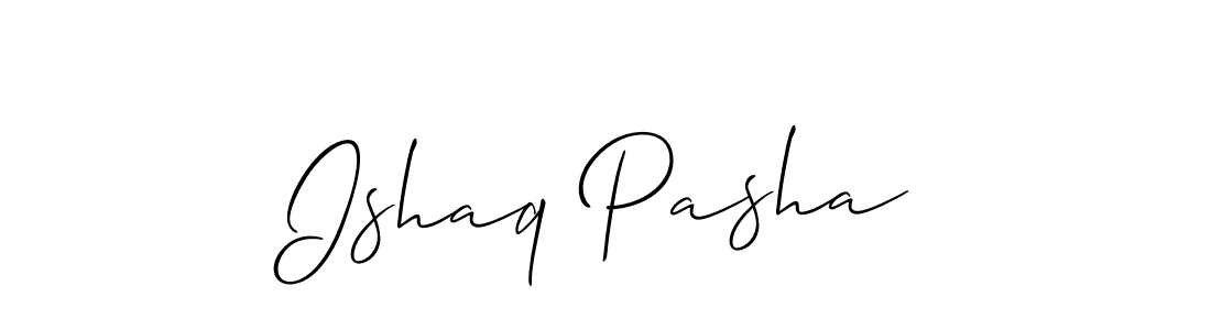 How to Draw Ishaq Pasha signature style? Allison_Script is a latest design signature styles for name Ishaq Pasha. Ishaq Pasha signature style 2 images and pictures png