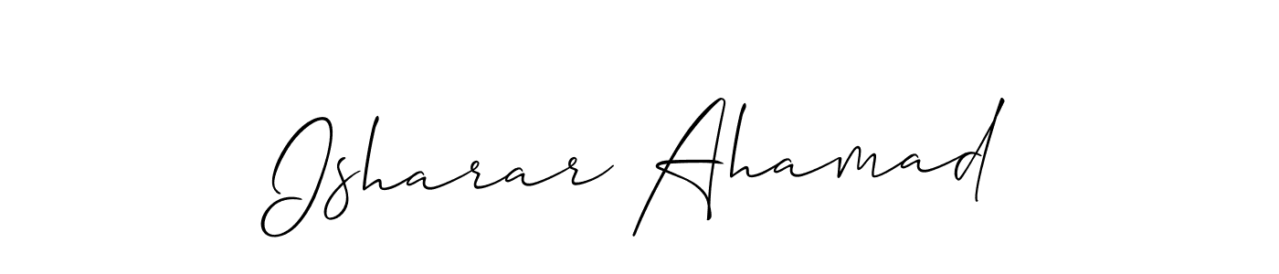 How to make Isharar Ahamad signature? Allison_Script is a professional autograph style. Create handwritten signature for Isharar Ahamad name. Isharar Ahamad signature style 2 images and pictures png
