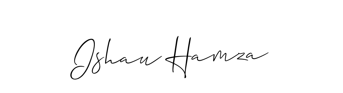How to make Ishau Hamza signature? Allison_Script is a professional autograph style. Create handwritten signature for Ishau Hamza name. Ishau Hamza signature style 2 images and pictures png