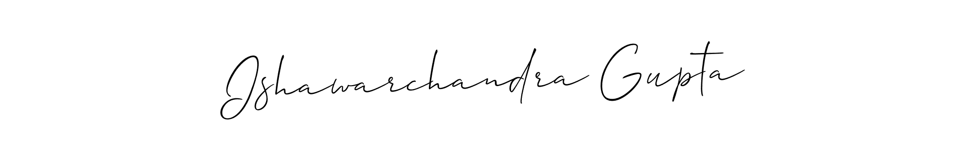 Design your own signature with our free online signature maker. With this signature software, you can create a handwritten (Allison_Script) signature for name Ishawarchandra Gupta. Ishawarchandra Gupta signature style 2 images and pictures png