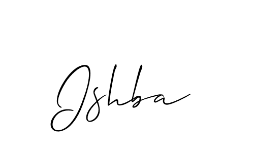 Make a beautiful signature design for name Ishba. Use this online signature maker to create a handwritten signature for free. Ishba signature style 2 images and pictures png