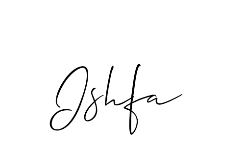 Best and Professional Signature Style for Ishfa. Allison_Script Best Signature Style Collection. Ishfa signature style 2 images and pictures png