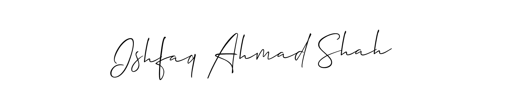 if you are searching for the best signature style for your name Ishfaq Ahmad Shah. so please give up your signature search. here we have designed multiple signature styles  using Allison_Script. Ishfaq Ahmad Shah signature style 2 images and pictures png