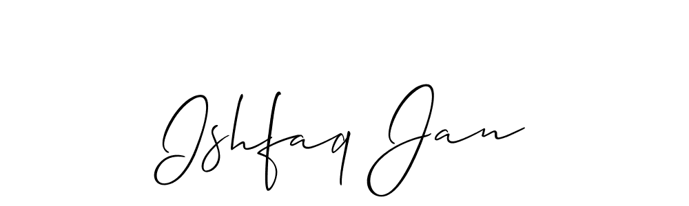 You should practise on your own different ways (Allison_Script) to write your name (Ishfaq Jan) in signature. don't let someone else do it for you. Ishfaq Jan signature style 2 images and pictures png