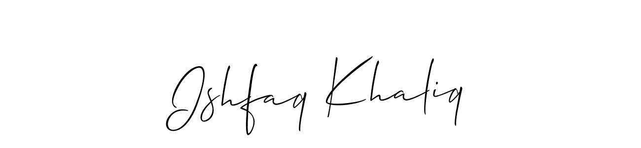 Best and Professional Signature Style for Ishfaq Khaliq. Allison_Script Best Signature Style Collection. Ishfaq Khaliq signature style 2 images and pictures png