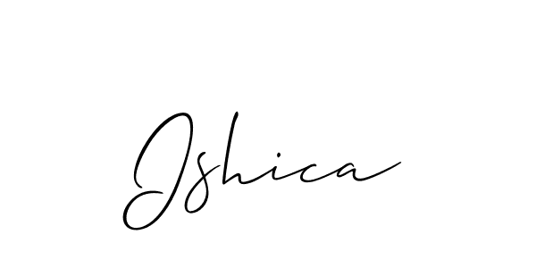 Best and Professional Signature Style for Ishica. Allison_Script Best Signature Style Collection. Ishica signature style 2 images and pictures png