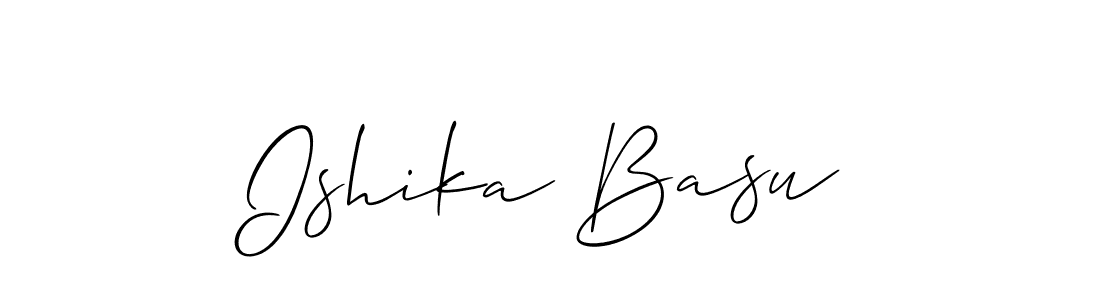 if you are searching for the best signature style for your name Ishika Basu. so please give up your signature search. here we have designed multiple signature styles  using Allison_Script. Ishika Basu signature style 2 images and pictures png