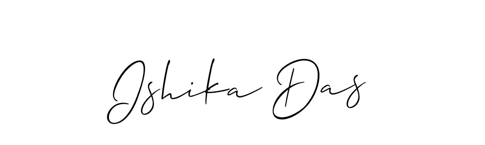 You should practise on your own different ways (Allison_Script) to write your name (Ishika Das) in signature. don't let someone else do it for you. Ishika Das signature style 2 images and pictures png