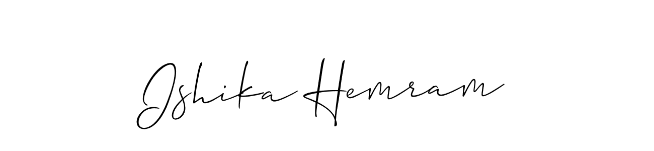 Make a beautiful signature design for name Ishika Hemram. Use this online signature maker to create a handwritten signature for free. Ishika Hemram signature style 2 images and pictures png