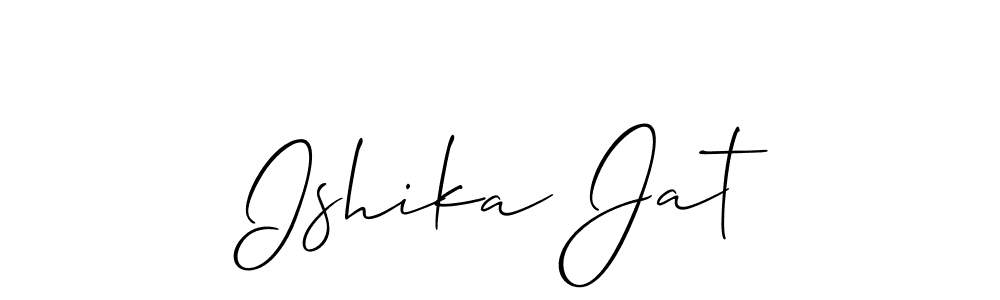 How to make Ishika Jat signature? Allison_Script is a professional autograph style. Create handwritten signature for Ishika Jat name. Ishika Jat signature style 2 images and pictures png