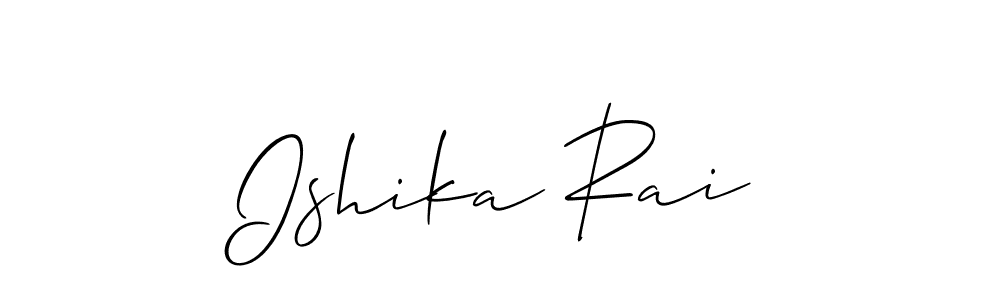 Allison_Script is a professional signature style that is perfect for those who want to add a touch of class to their signature. It is also a great choice for those who want to make their signature more unique. Get Ishika Rai name to fancy signature for free. Ishika Rai signature style 2 images and pictures png