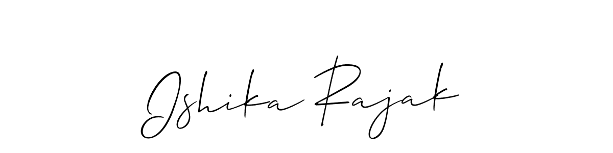 Also we have Ishika Rajak name is the best signature style. Create professional handwritten signature collection using Allison_Script autograph style. Ishika Rajak signature style 2 images and pictures png