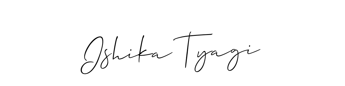 Also You can easily find your signature by using the search form. We will create Ishika Tyagi name handwritten signature images for you free of cost using Allison_Script sign style. Ishika Tyagi signature style 2 images and pictures png