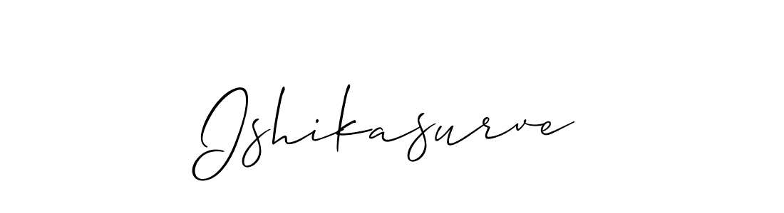 How to make Ishikasurve signature? Allison_Script is a professional autograph style. Create handwritten signature for Ishikasurve name. Ishikasurve signature style 2 images and pictures png