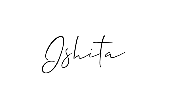 Also You can easily find your signature by using the search form. We will create Ishita name handwritten signature images for you free of cost using Allison_Script sign style. Ishita signature style 2 images and pictures png