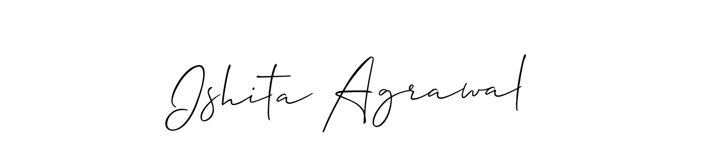 How to Draw Ishita Agrawal signature style? Allison_Script is a latest design signature styles for name Ishita Agrawal. Ishita Agrawal signature style 2 images and pictures png