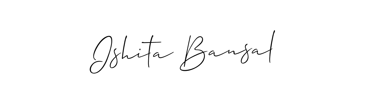 Ishita Bansal stylish signature style. Best Handwritten Sign (Allison_Script) for my name. Handwritten Signature Collection Ideas for my name Ishita Bansal. Ishita Bansal signature style 2 images and pictures png