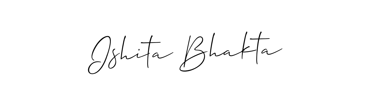 How to Draw Ishita Bhakta signature style? Allison_Script is a latest design signature styles for name Ishita Bhakta. Ishita Bhakta signature style 2 images and pictures png